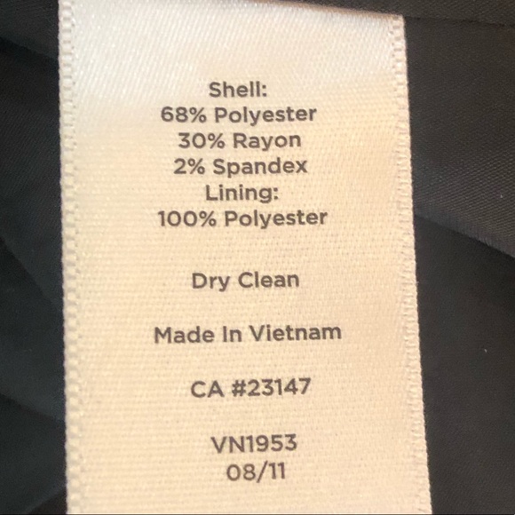 Talbots Black V-neck Cap Sleeve Work/Office Dress - Picture 7 of 7